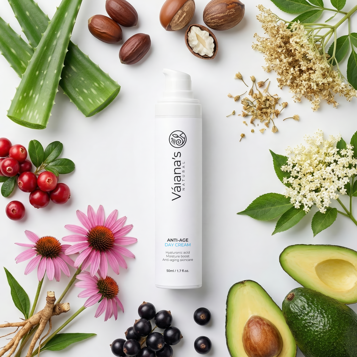Váiana's Natural Anti-Age Day Cream 50ml / 1.7 fl.oz.