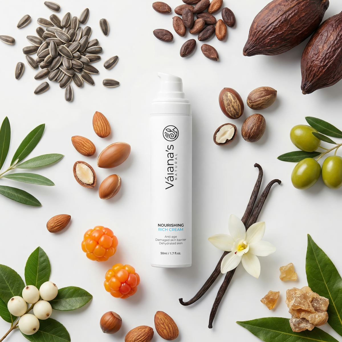 Váiana's Natural Nourishing Rich Cream 50ml / 1.7 fl.oz.