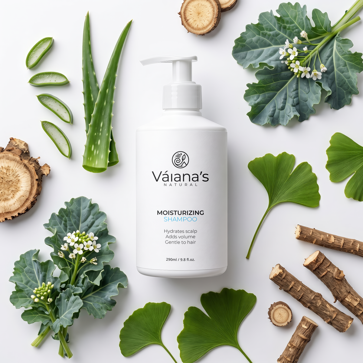 Váiana's Natural Moisturizing Shampoo 290ml / 9.8 fl.oz.