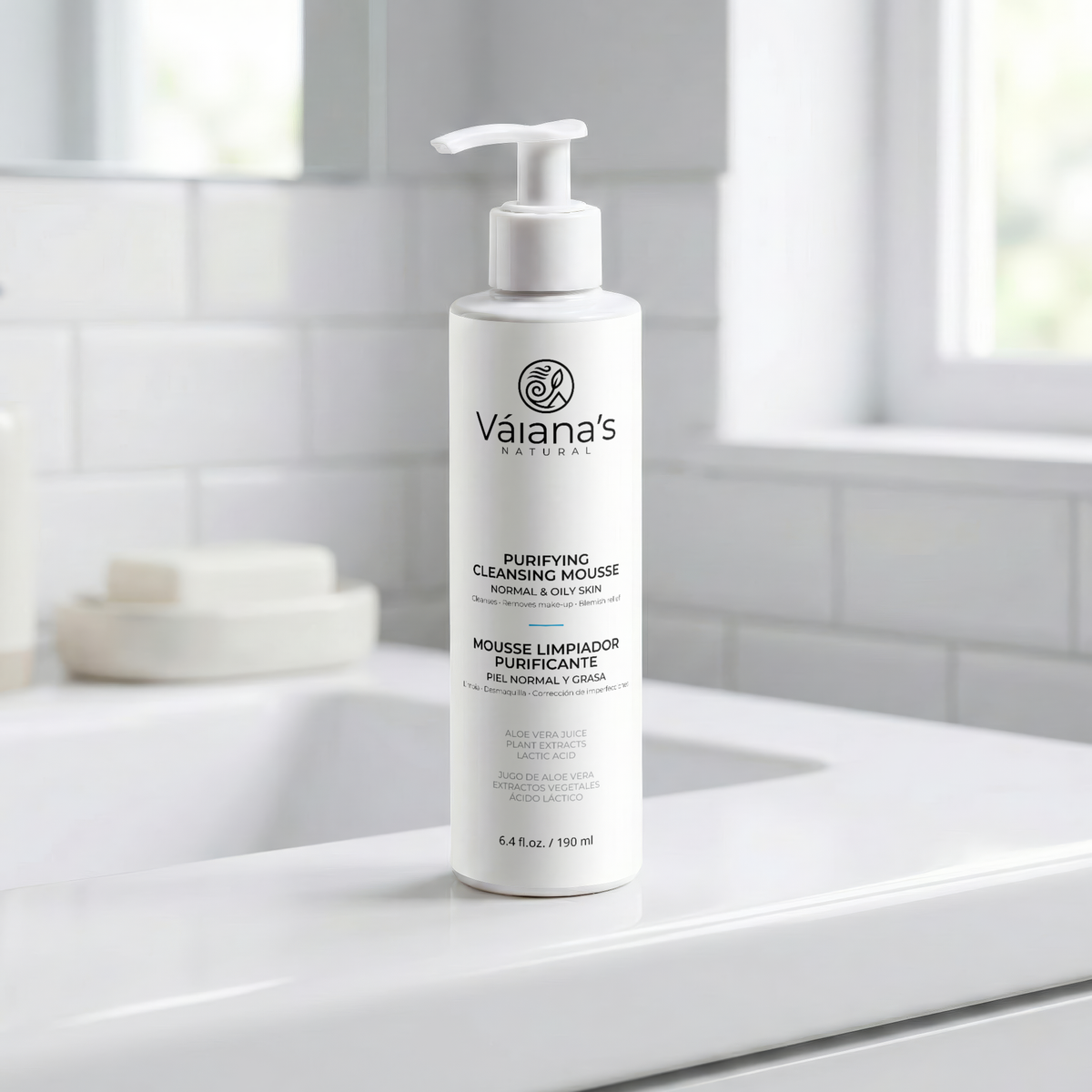 Váiana's Natural Purifying Mousse 190ml / 6.4 fl.oz.