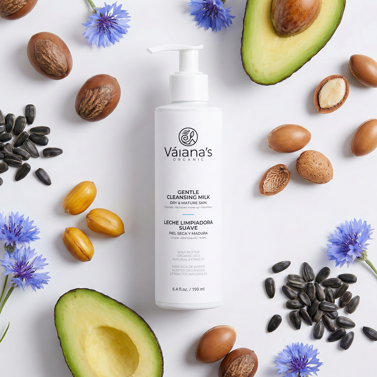 Váiana's Organic Gentle Cleansing Milk 190ml / 6.4 fl.oz.