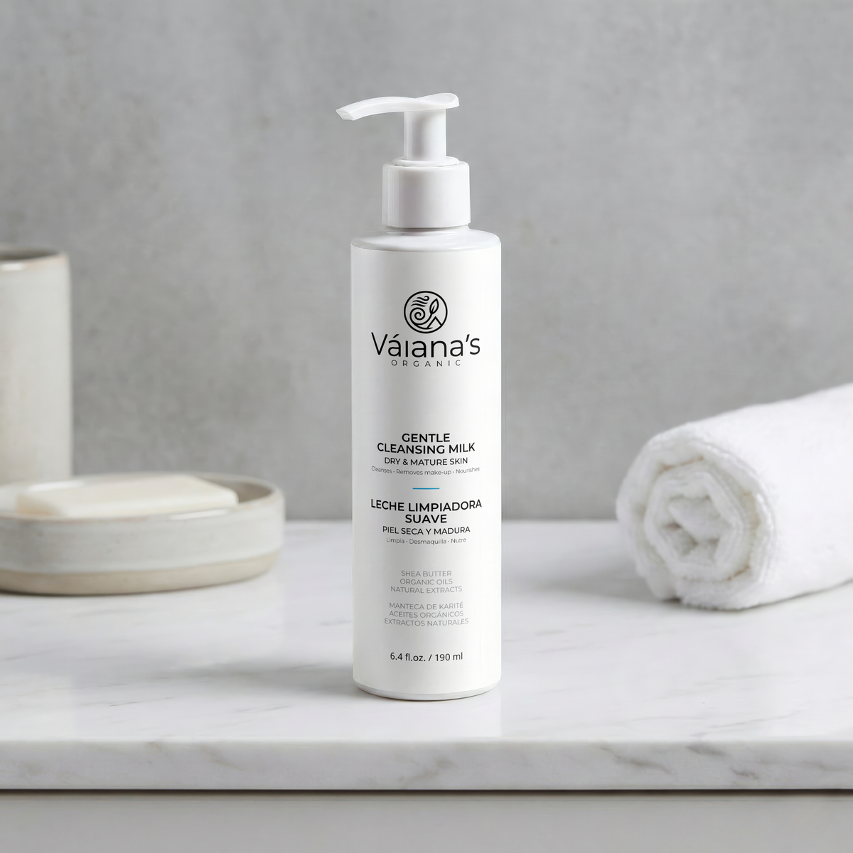 Váiana's Organic Gentle Cleansing Milk 190ml / 6.4 fl.oz.
